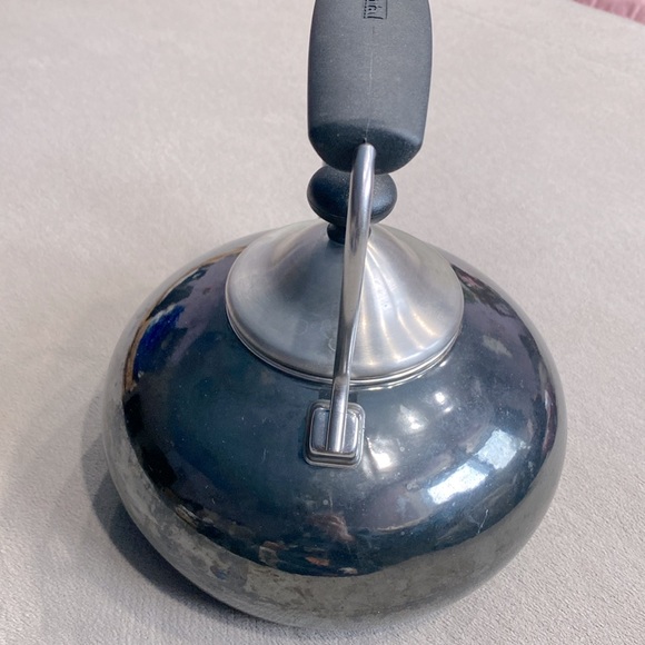 Vintage Chantal Tea Pot Kettle Whistling Stovetop Onyx Black Stainless Steel !! - Picture 11 of 14